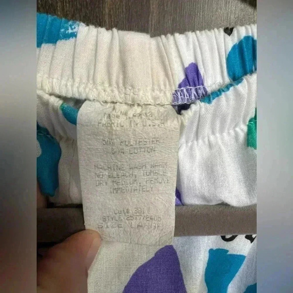 Vintage 80’s 90’ Le Fiore Full Skirt Purple Teal Abstract Design. Size:Large - Picture 10 of 10